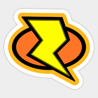 Lightning Bolt Logo - Orange Sticker